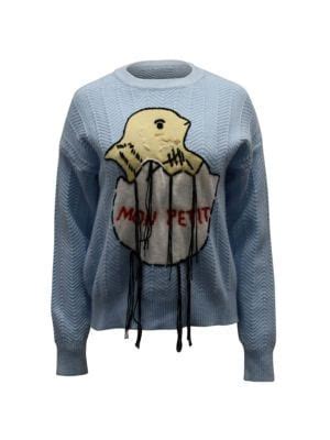 gucci mon petit chou sweater|Gucci Gucci Crop Sweater With Chick Egg In Light Blue Mohair .